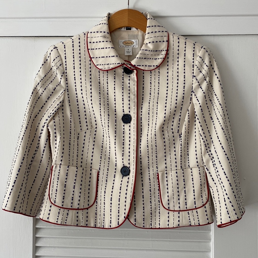 Talbots Collared Three Quarter Length Sleeve Jack… - image 2